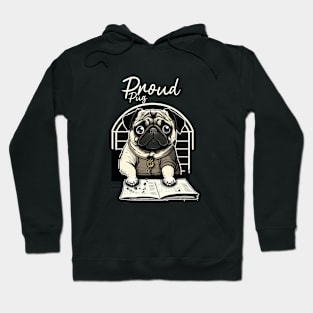 Pug Dog White Hoodie